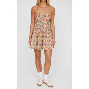 NWT Nasty Gal Ditsy Floral Strapless Skater Dress Size 2